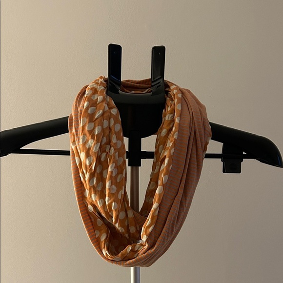 Chic Orange Polka Dot Scarf - Picture 2 of 2